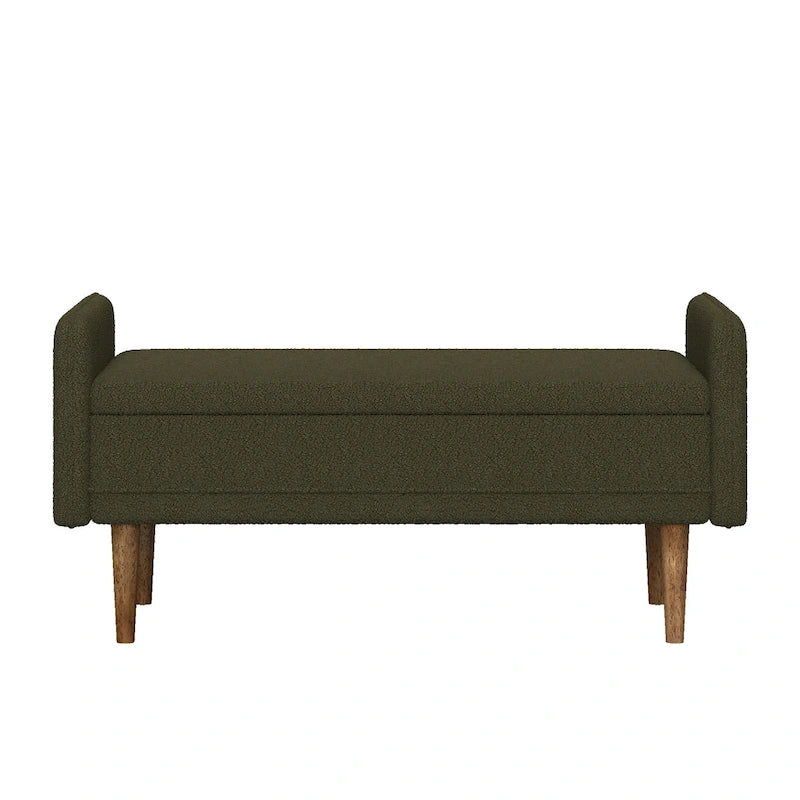 Linen Fabric Storage Stool, ,with Storage Space, Suitable for Apartments, Living Rooms and Bedrooms