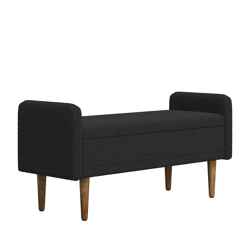 Linen Fabric Storage Stool, ,with Storage Space, Suitable for Apartments, Living Rooms and Bedrooms