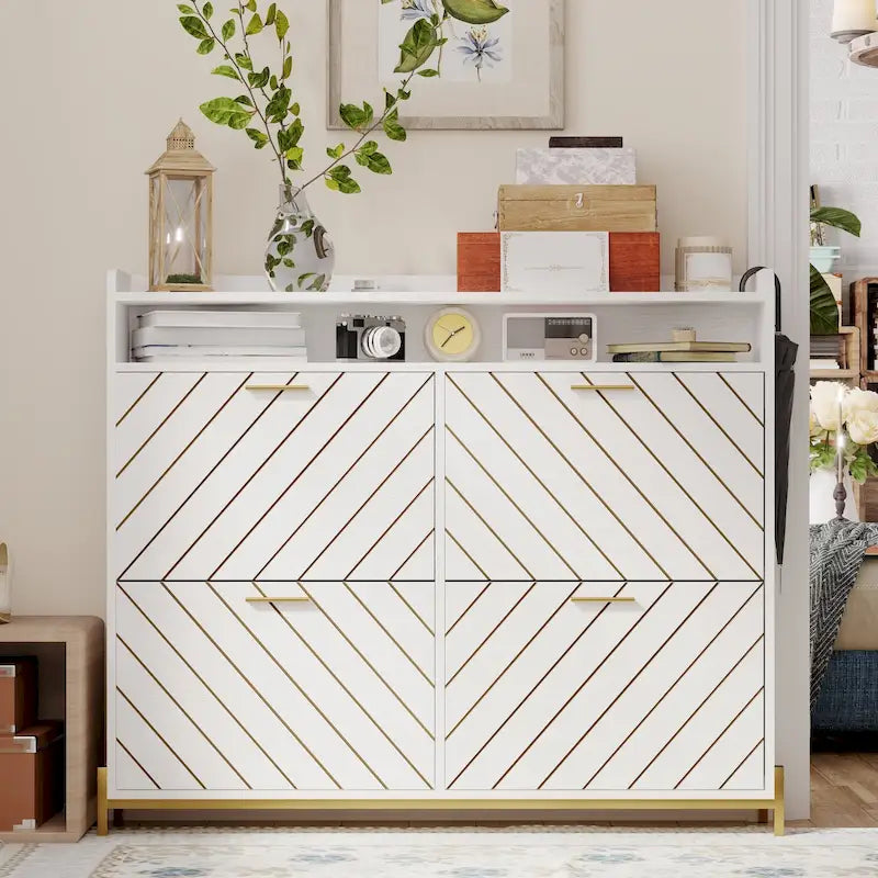 Armoire à chaussures, meuble à chaussures, meuble organisateur à chaussures