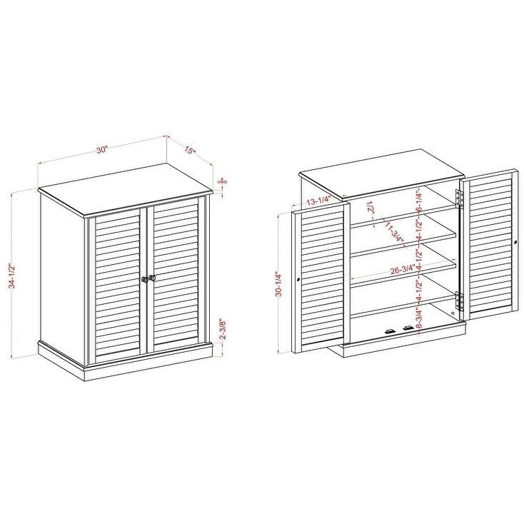 Modern overgangsdesign schoenenkast, 1-delig, espresso-afwerking, verstelbare planken, deuren met lamellen, woningmeubilair, schoenenrek
