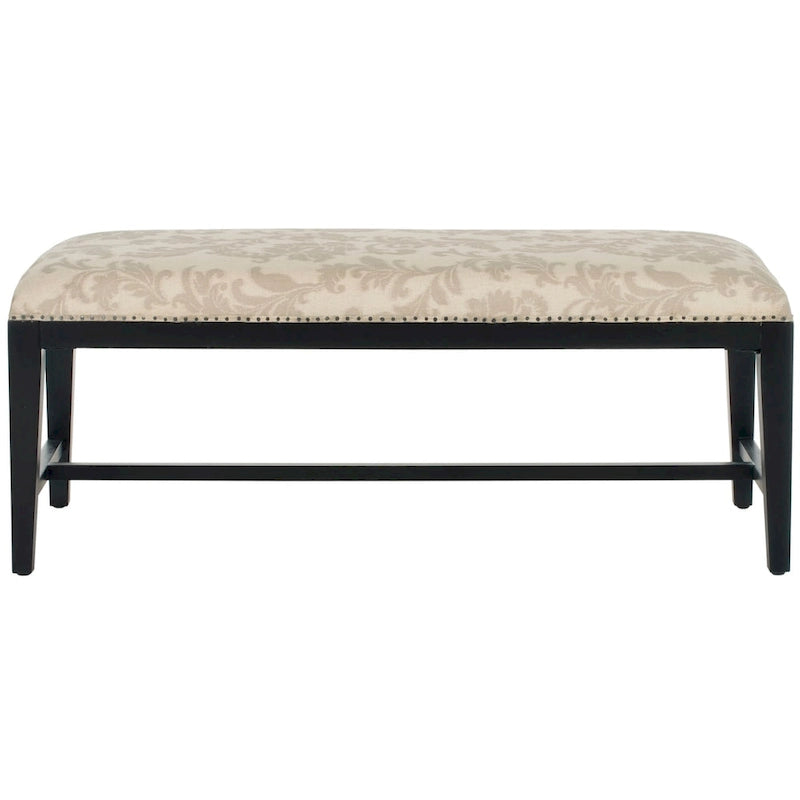 Panca imbottita beige floreale - 46 L x 19 P x 20 A