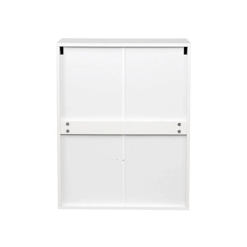 Wood Floating Wall Mounted Storage Cabinet For Barber Shampoo Station
