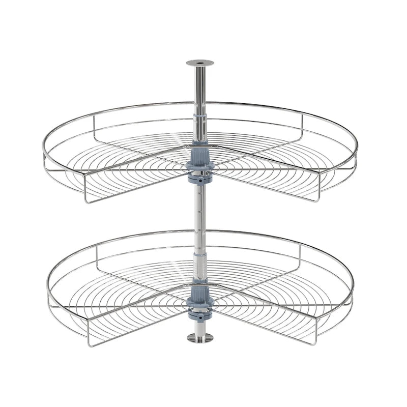 Dowell Lazy Susan 32 Diameter - 270 Degree Double Rack Stainless Steel