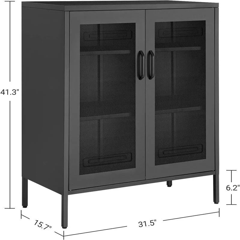 Metallschrank mit Gittertüren - 15.7D x 31.5W x 41.3H