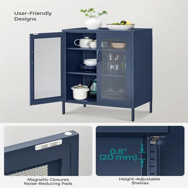 Metallschrank mit Gittertüren - 15.7D x 31.5W x 41.3H