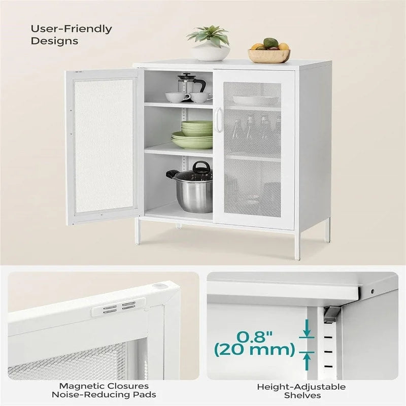 Metallschrank mit Gittertüren - 15.7D x 31.5W x 41.3H