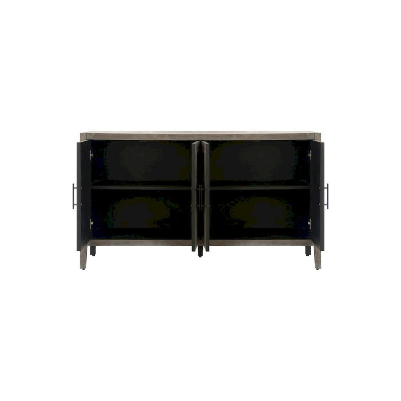 59.8in Vintage-Holzsideboard mit 4 Türen für Wohnzimmer und Eingangsbereich