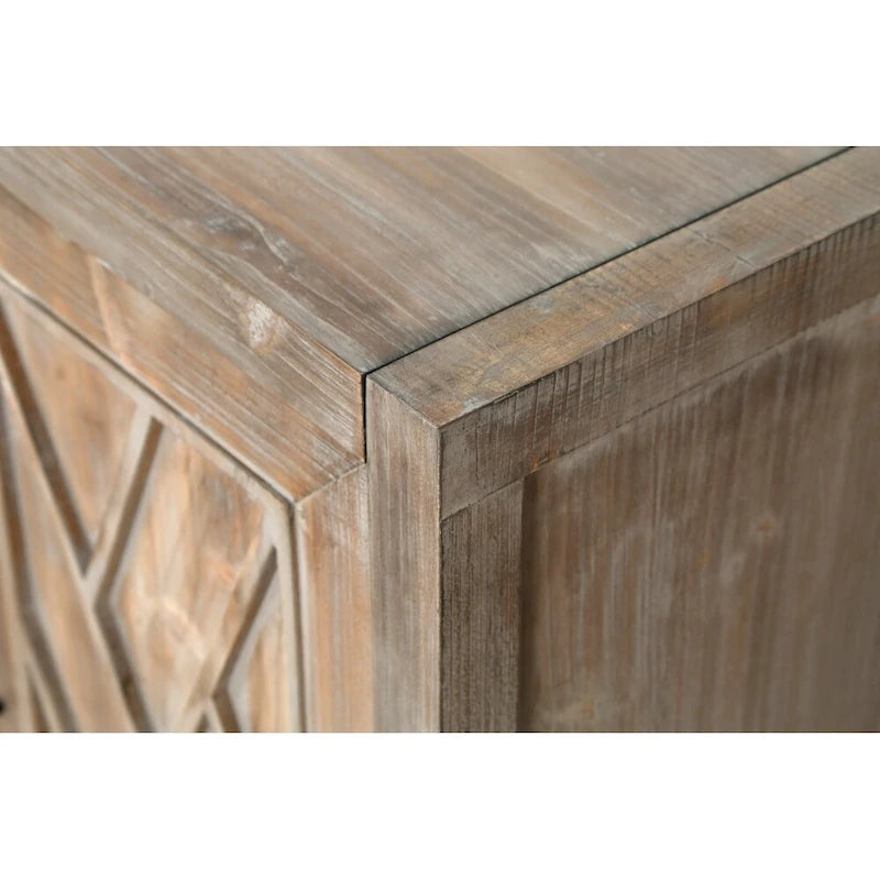 59.8in Vintage-Holzsideboard mit 4 Türen für Wohnzimmer und Eingangsbereich