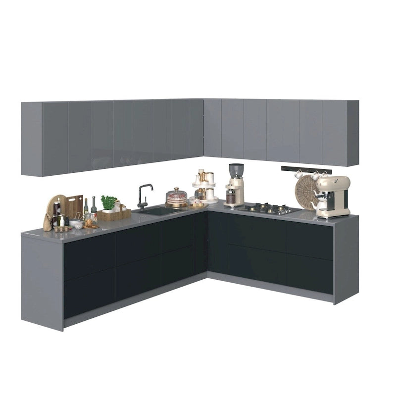Μαύρη βάση ντουλαπιών κουζίνας πλάτους 10Ft - 94x120