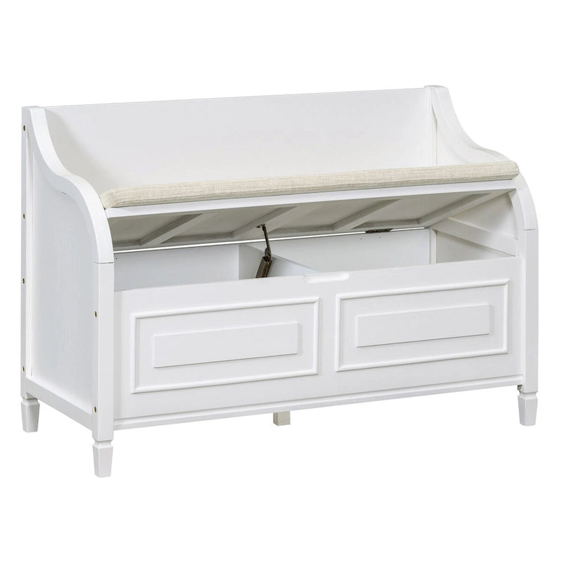 Ρουστίκ πάγκος εισόδου από μασίφ ξύλο με μεντεσέ ασφαλείας