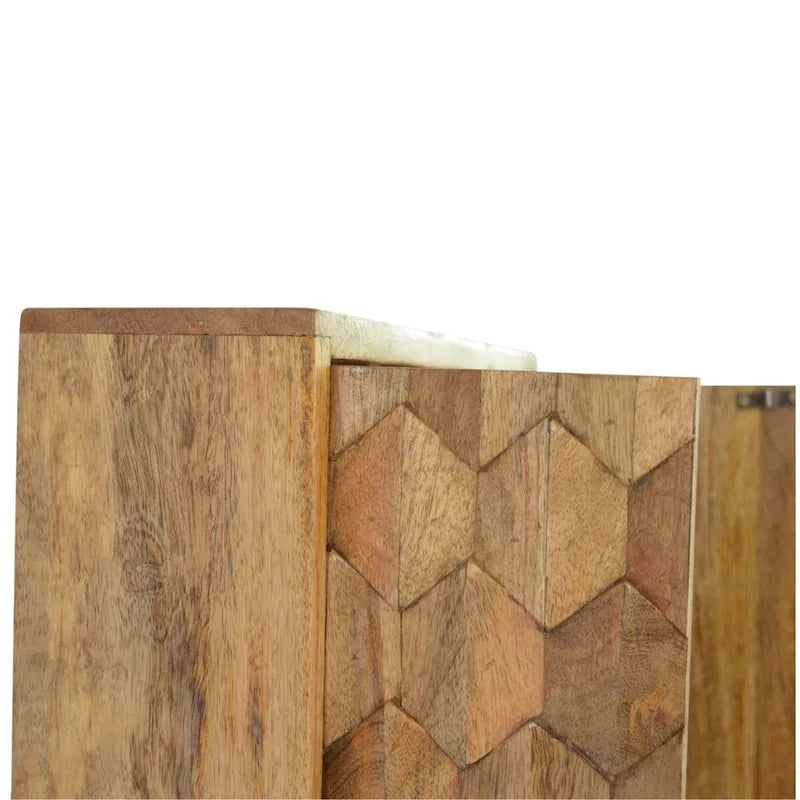 Dekorativer Spiegel mit geschnitzter Ananas, Holzschrank für Eingangsbereich und Schlafzimmer