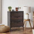 Rattan-Aufbewahrungsschrank mit 3 Schubladen