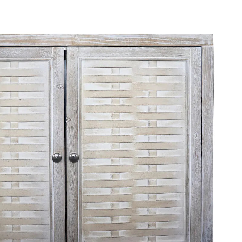 Akzentschrank mit 4 Türen, Holzschrank, Sideboard, Buffet