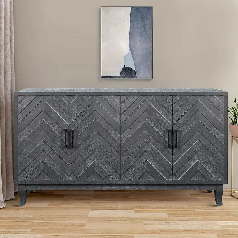 Modernes Vintage-Holz-Sideboard für das Esszimmer mit zwei Schränken