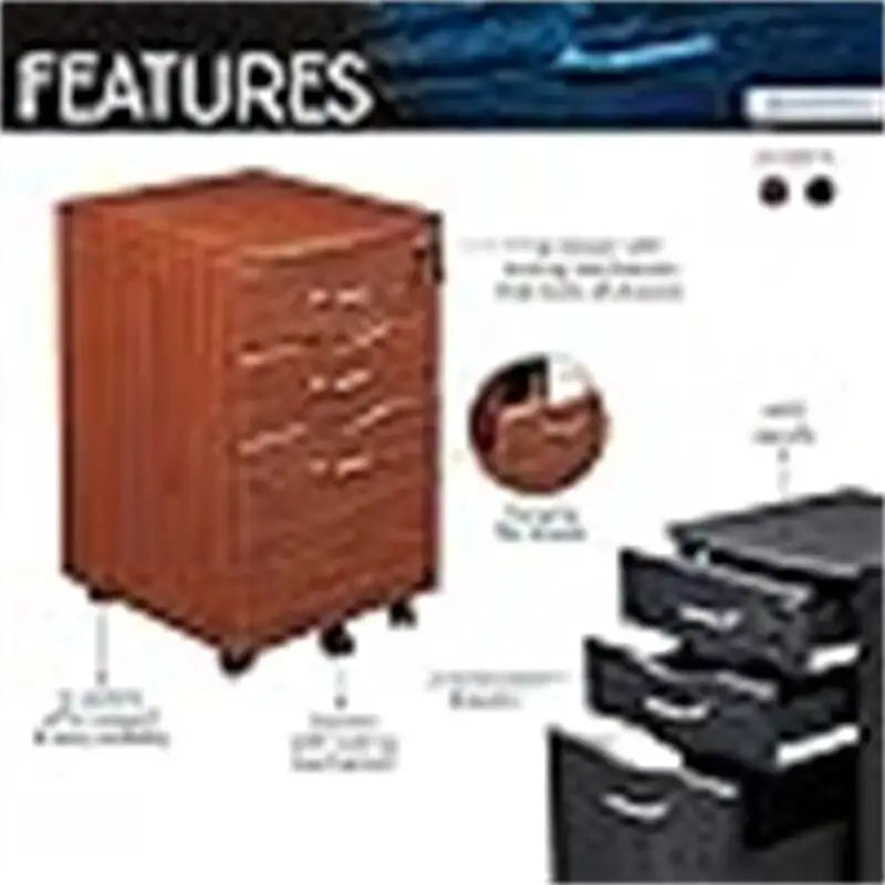 Rollbarer Aufbewahrungs- und Aktenschrank - 17D x 16W x 25H