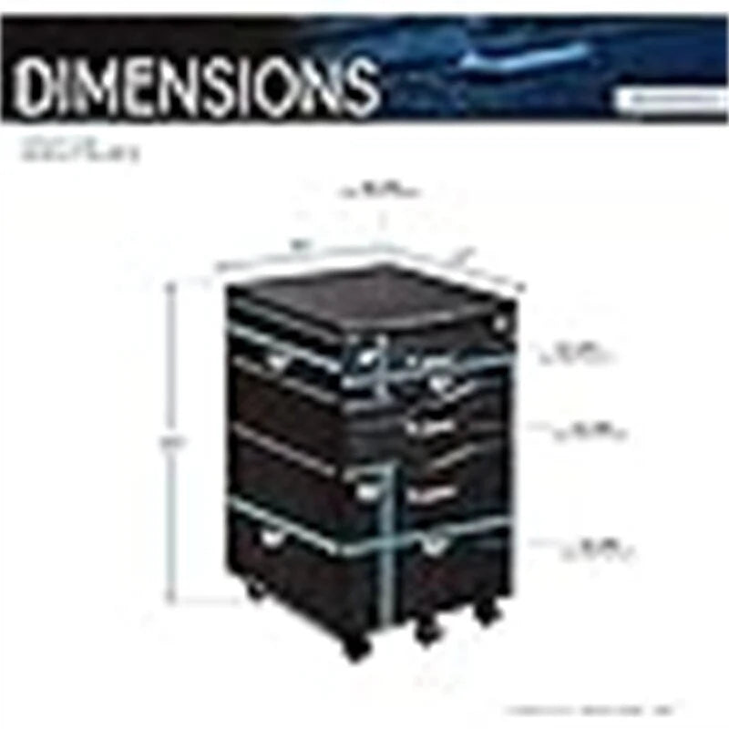 Rollbarer Aufbewahrungs- und Aktenschrank - 17D x 16W x 25H