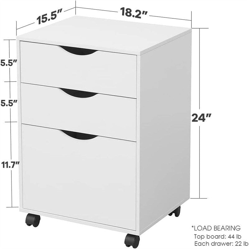 Ντουλάπι αποθήκευσης με 3 συρτάρια - 15.5D x 18.1W x 24H