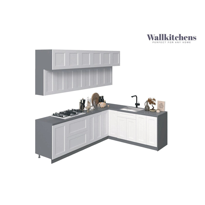 Weiße matte Küchenunterschrankbasis, 9Ft breit - 108x85