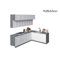 Weiße matte Küchenunterschrankbasis, 9Ft breit - 108x85
