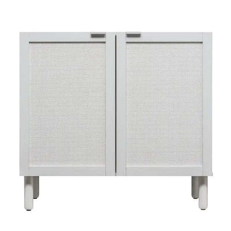Armário branco de arrumação com 2 portas e prateleiras ajustáveis para a sala de estar
