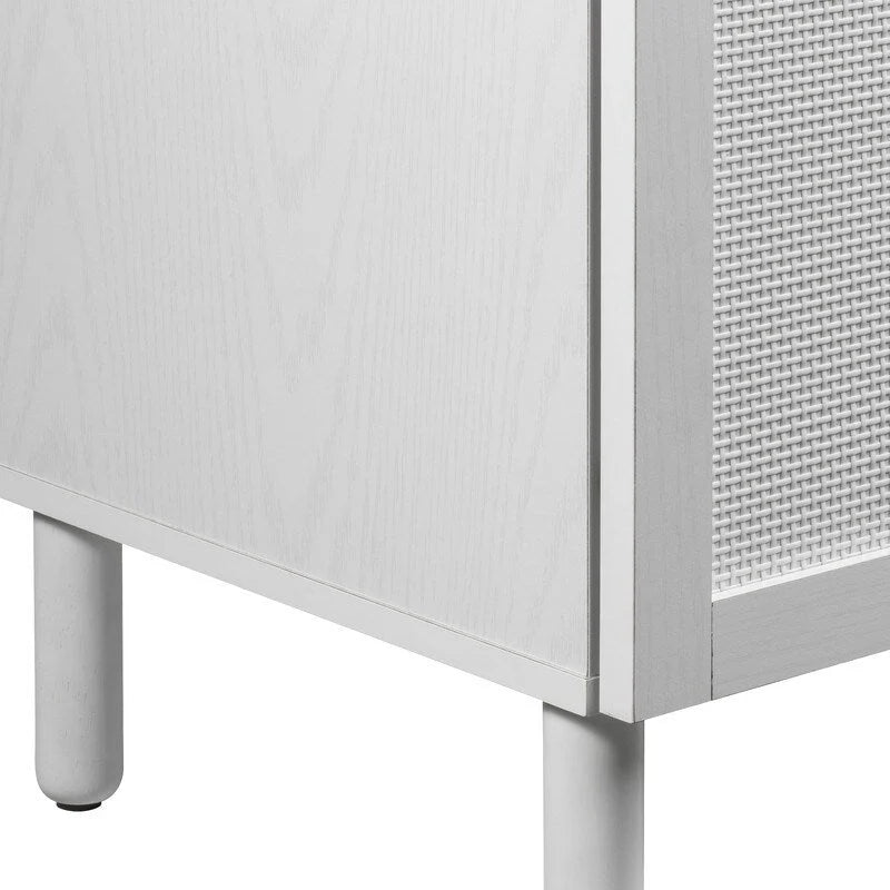 Armário branco de arrumação com 2 portas e prateleiras ajustáveis para a sala de estar