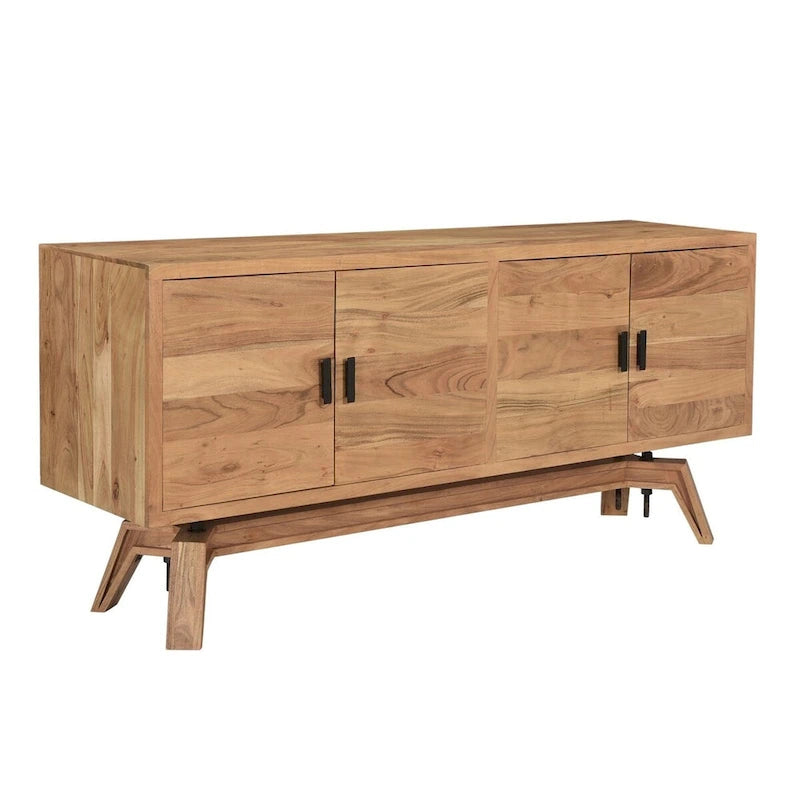 69-Zoll-Sideboard aus Massivholz mit natürlicher Baumkante für das Wohnzimmer