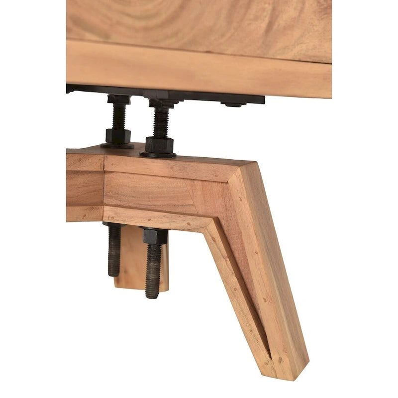 69-Zoll-Sideboard aus Massivholz mit natürlicher Baumkante für das Wohnzimmer