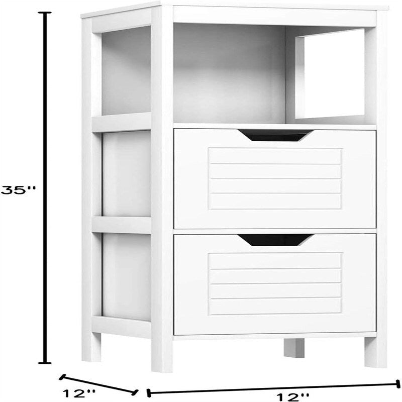 Freistehender Badezimmerschrank mit verstellbarem Einlegeboden und Stauraum