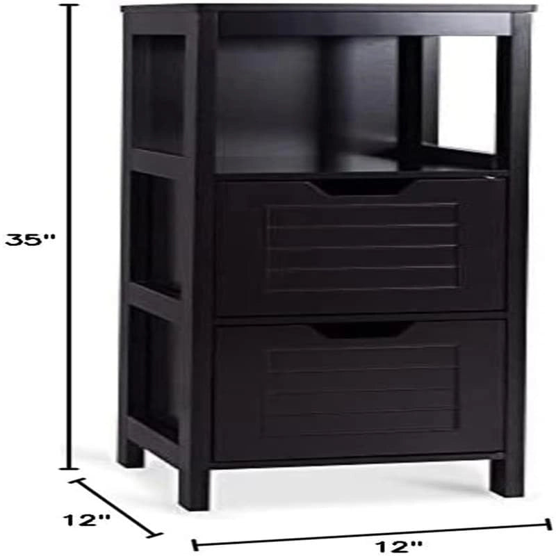 Freistehender Badezimmerschrank mit verstellbarem Einlegeboden und Stauraum