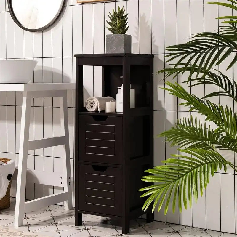 Freistehender Badezimmerschrank mit verstellbarem Einlegeboden und Stauraum