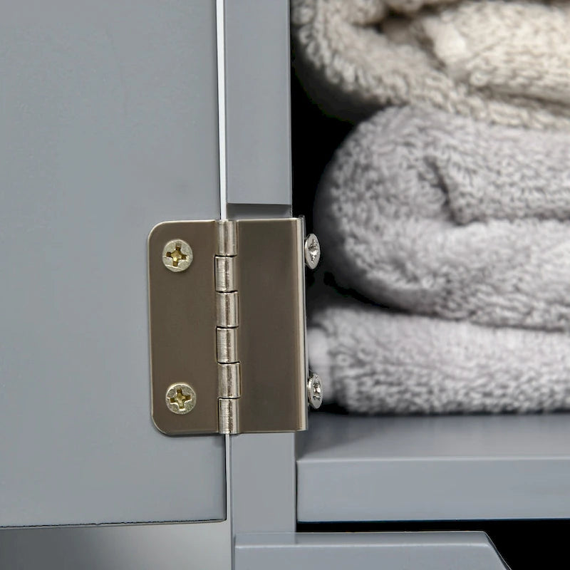 54 Tall Bathroom Storage Cabinet,Freestanding Linen Tower with 2-Tier Shelf and Drawers